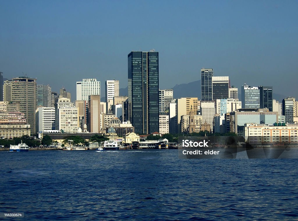 Rio de Janeiro downtown view Rio de Janeiro downtown view, with ferry station and downtown skyline on the background Architecture Stock Photo