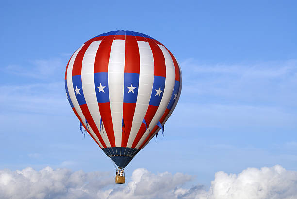 Balloon in the Clouds stock photo