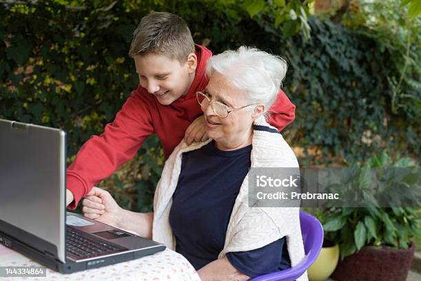 Granny And Grandson Stock Photo - Download Image Now - 70-79 Years, Active Lifestyle, Active Seniors