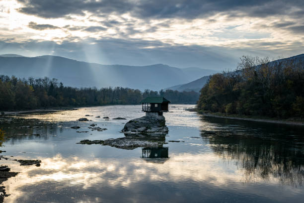 istock Drina river house in Bajina Basta 1443349687