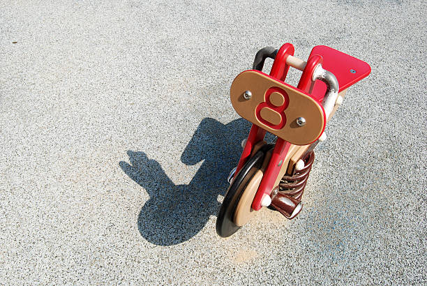 Playground Spring Bike stock photo