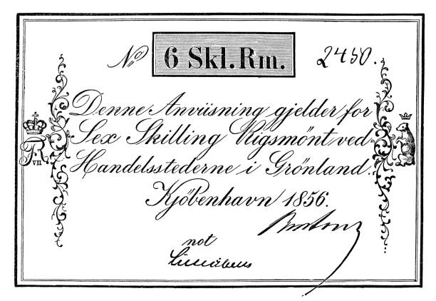 istock Six Skilling Rigsmont, Greenlandic Rigsdaler Currency  - 19th Century 1443353138