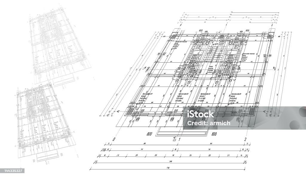 Plano aproximado imprime para uma casa - Royalty-free Arquitetura Foto de stock