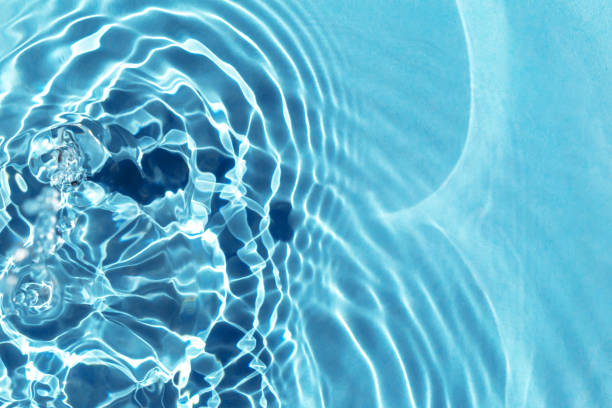 istock Textured background of rippled water with solar lightning 1443353367