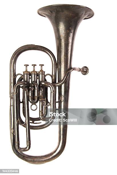 Foto de Antigo Barítono Horn Gravados e mais fotos de stock de Antiguidade - Antiguidade, Boquilha, Brass Band