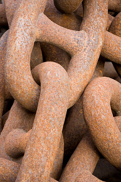 Ships Anchor Chain stock photo