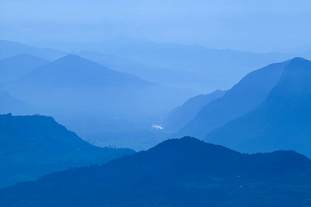 Mountain view near Pokhara stock photo