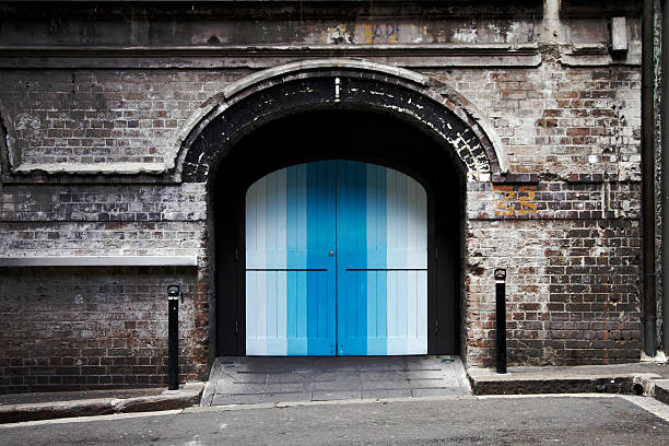 istock Door In An Old Brick Wall 144336547