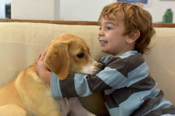 boy with dog