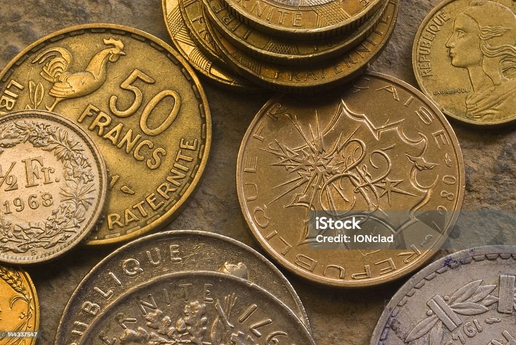 Münzen - Lizenzfrei Ehemalige französische Währung Stock-Foto