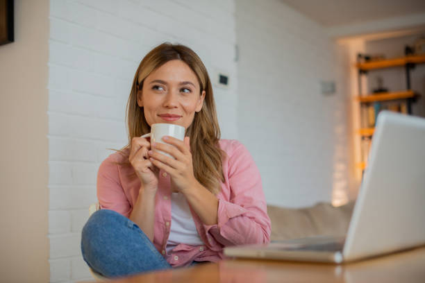 istock Woman working from home 1443375600