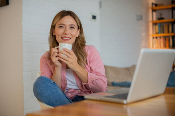 istock Woman working from home 1443375605