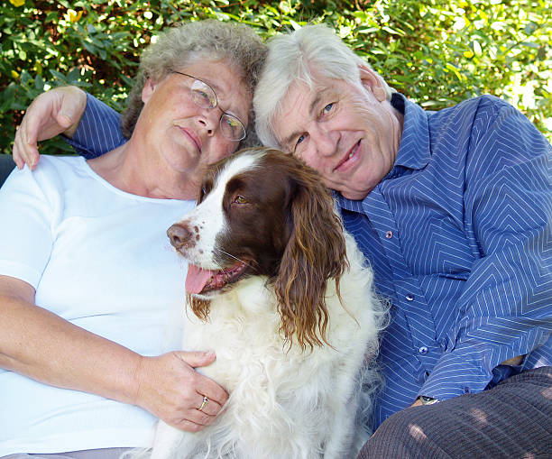 istock Couple and their dog 144337663
