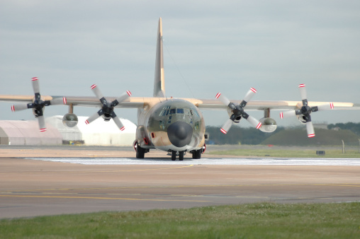 C130 Hercules Transport Aircraft on runway