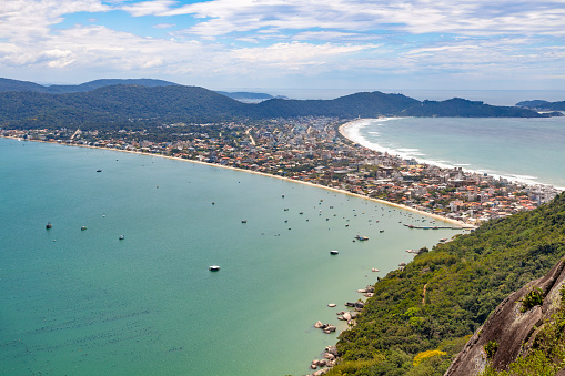 View of Canto Grande beach, Bombinhas, Santa Catarina, Brazil