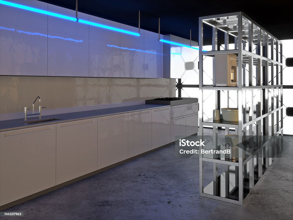 Hiper moderna cozinha 2 - Royalty-free Acender Foto de stock