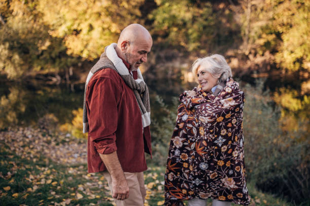 istock Mature couple in nature 1443382534