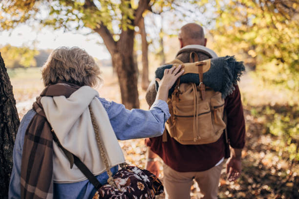istock Mature couple in nature 1443382583