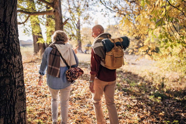 istock Mature couple in nature 1443382612