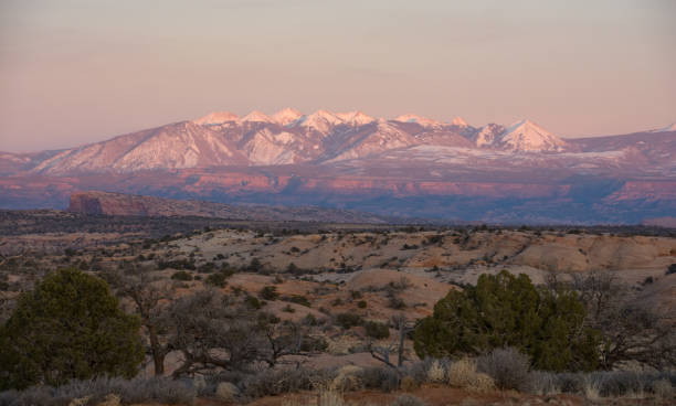 La Sal mountain at sunset