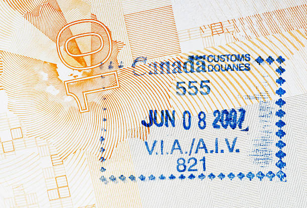 Canada Customs Stamp stock photo