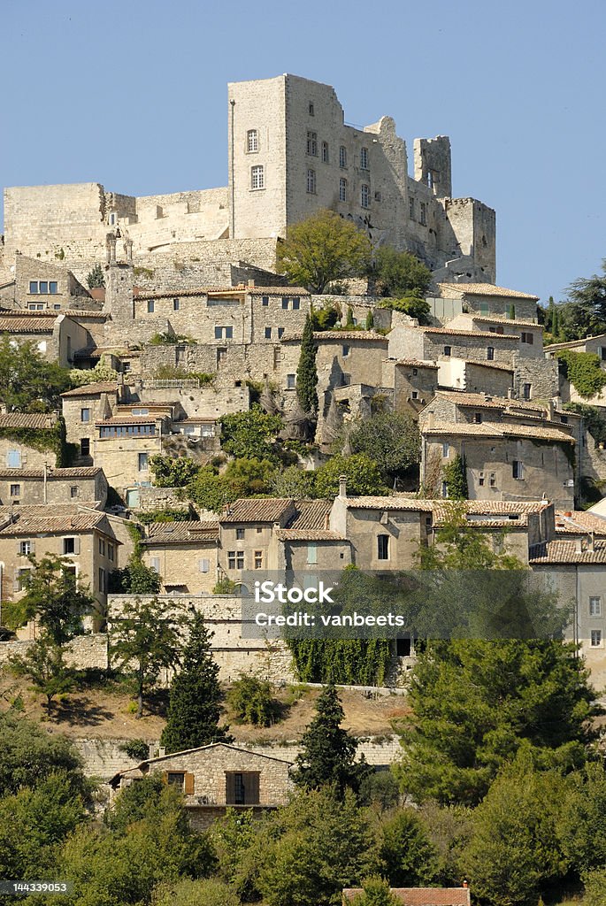 Marquês de Sade Chateau, Lacoste, Provence, França - Foto de stock de Castelo royalty-free