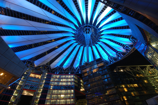 Futuristic Roof of the Sony Center in Berlin