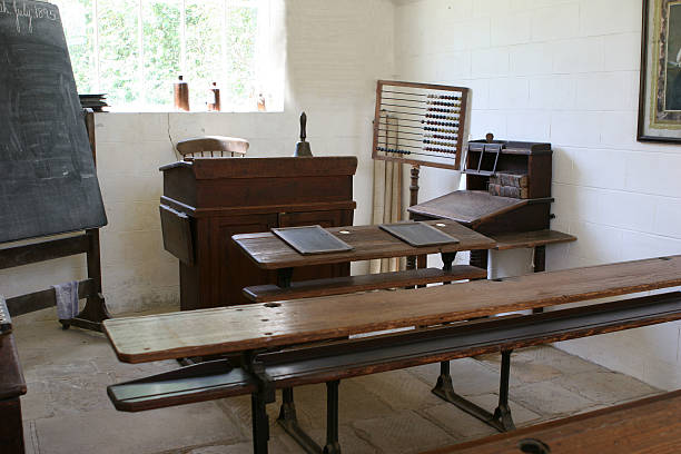 Old Schoolroom An old classroom from 1895 1895 stock pictures, royalty-free photos & images