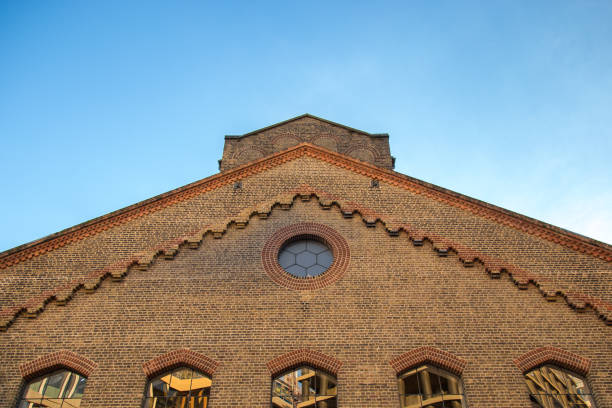 istock An abstract of a building with blue sky on a sunny day. 1443392080