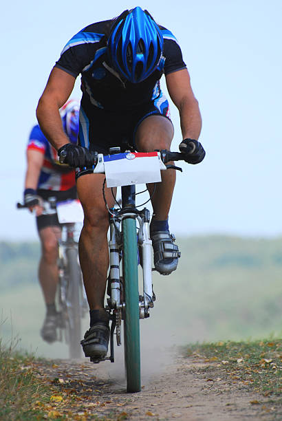 istock Mountain bike racing 144339371