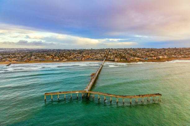 istock Ocean Beach Pier Aerial 1443394329