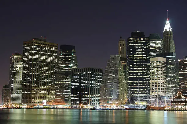 Photo of Lower Manhattan skyline at Night