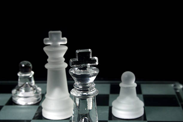 istock Chess pieces made of glass 144339762