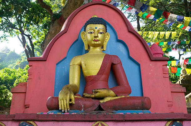 Statue of Buddha in Nepal stock photo