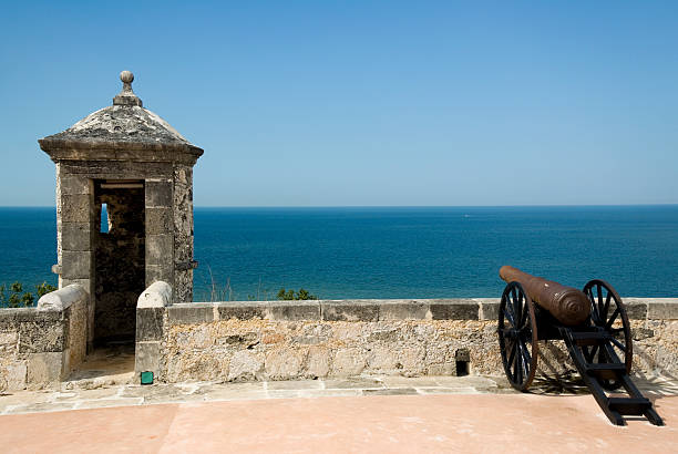 istock San miguel fort with old cannon and control tower Campeche 144340087