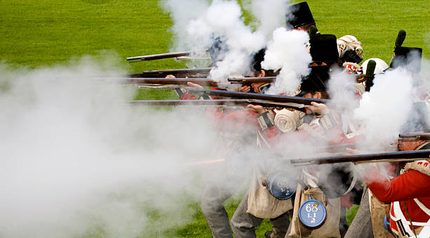 istock soldiers shooting with blackpowder 144340296