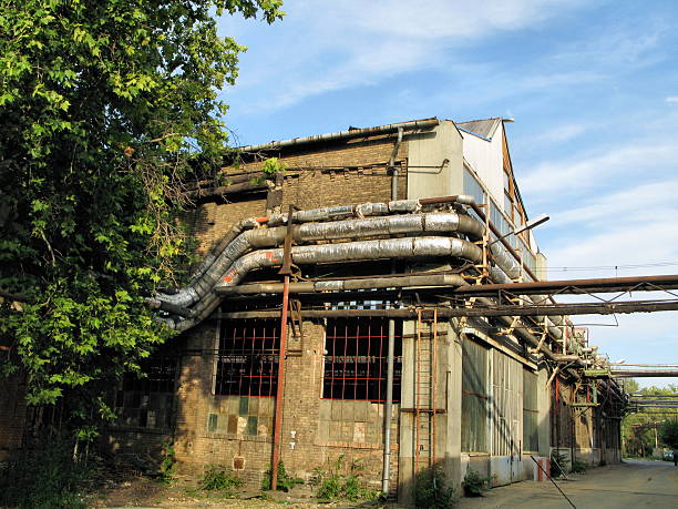 Old factory in Hungary stock photo