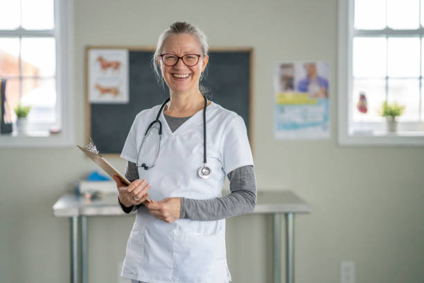 istock Mature Female Veterinarian 1443406847