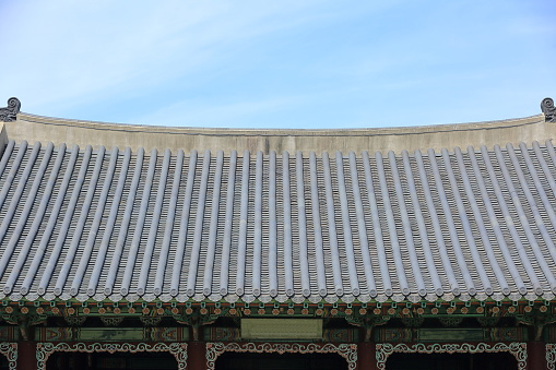 Delicate roof of chinese temple in Hong Kong