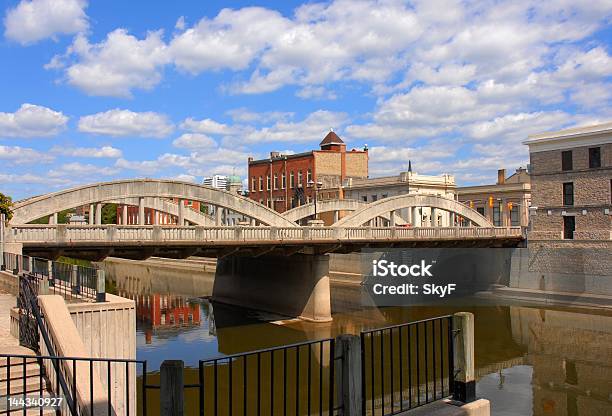 Cambridge On The Grand River Stock Photo - Download Image Now - Ontario - Canada, Bridge - Built Structure, Water