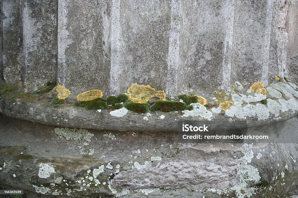 Arcaico Romano coluna com Musgo - Royalty-free Amarelo Foto de stock