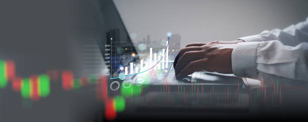 istock Businessman analyzing virtual digital graphics.Profit forecasting company business growth in 2023 Calculate financial data for investment and development of professional planning in stock Market. 1443417045