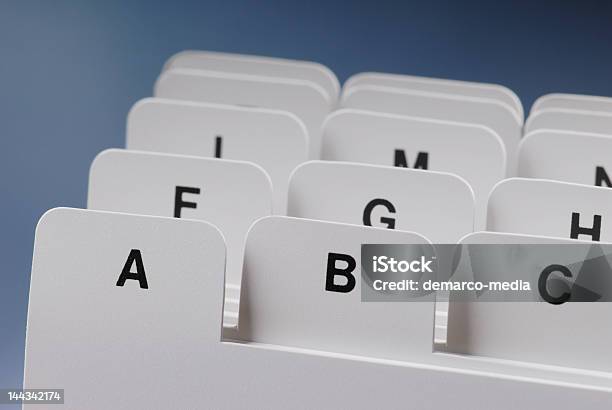 Alphabetical Card Index Organizer Stock Photo - Download Image Now - Alphabet, Business, Business Card