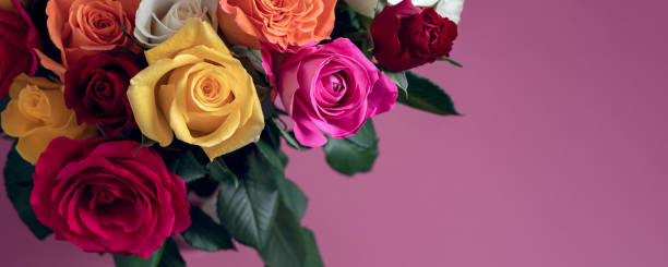 istock Bunch of colorful roses 1443425562