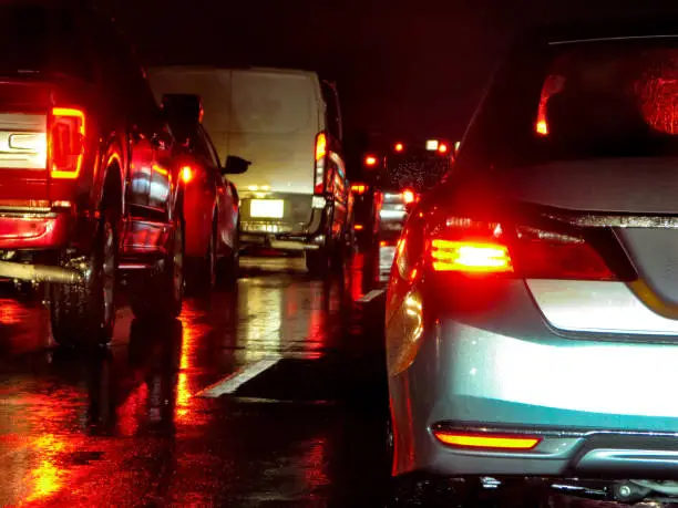 awful christmas time traffic on the roads in texas