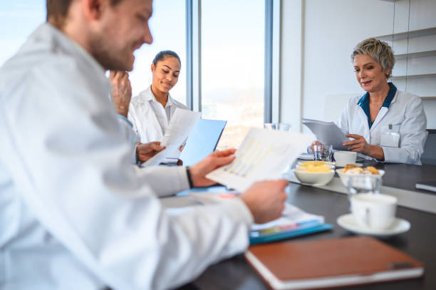istock Medical Board Reviewing Data from Last Quarter 1443428719