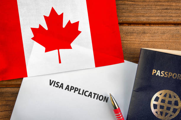 Canada Visa application form stock photo