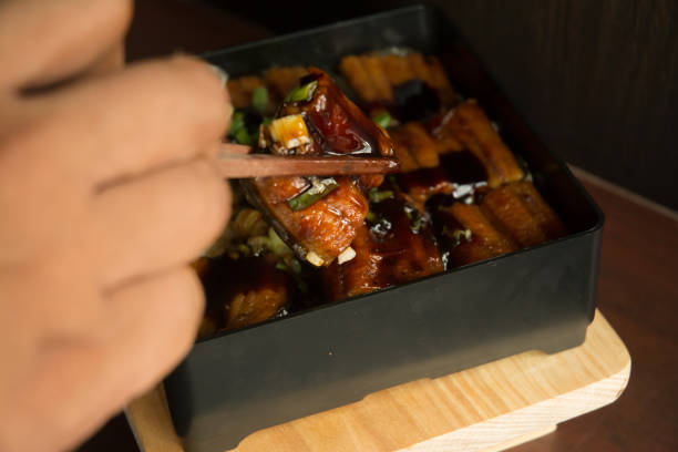 istock Unagi Kabayaki on Bento Box in Cozy Indoor Setting 1443434214