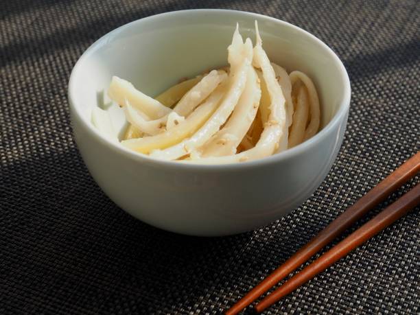 istock Korean side dishes bellflower root, dorajimuchim 1443435391