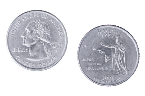 istock Hawaii 2008P State Commemorative Quarter isolated on a white background 1443436648